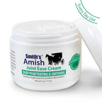 Smiths Amish Joint Ease Cream 4 oz jar. Soothing and Cooling, with Botanicals of Arnica, Peppermint, Tea Tree, Rosemary and Euca
