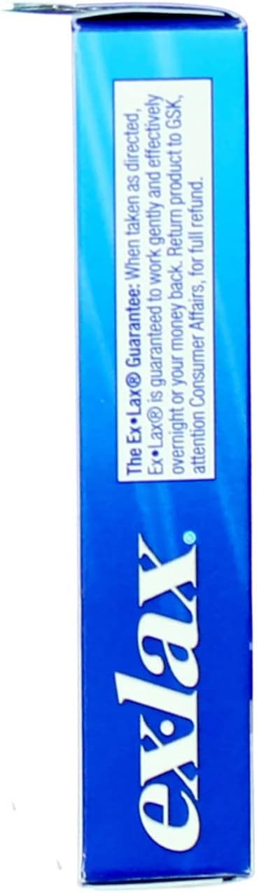 Ex-Lax Regular Strength Stimulant Laxative, Sennosides 15 mg, Chocolated Laxative for Gentle Overnight Relief, 24 Pieces (Pack o