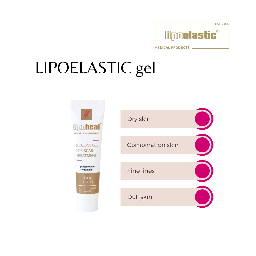 LIPOELASTIC Silicon Scar Gel - Effective Scar Treatment with Vitamin E