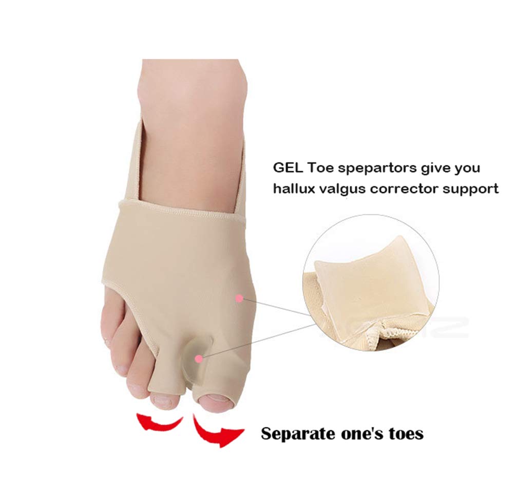 Bunion Corrector, Double Toe Separators, Relieve Toe Friction Bunion Pain, Ball of Foot Cushion Toe Spacers Straightener Splint,