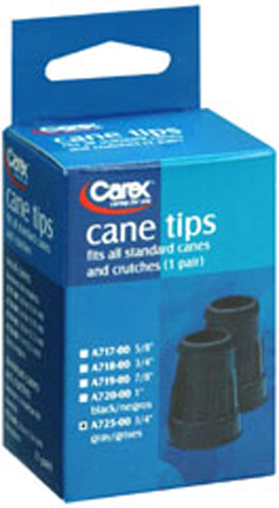 Carex Cane Tip 3/4, Black (Pack of 3)
