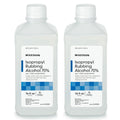 McKesson Isopropyl Rubbing Alcohol 70% [2 Count] USP First Aid Antiseptic, 16 oz