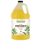Banyan Botanicals Refined Sesame Oil - Organic Sesame Oil for Skin, Body, Hair & More - Multiple Sizes - 128 oz - Non GMO Sustai