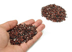 Indian Consigners Natural Crushed Polished Tumbled Gem Stone Chips, Decoration & Healing Crystals (Mahagony)