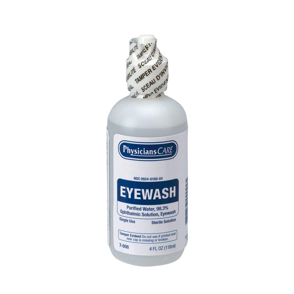 First Aid Only SmartCompliance Refill Eye Wash Solution, Sterile Isotonic Buffered Solution for Flushing & Irrigating Eyes, 4-oz
