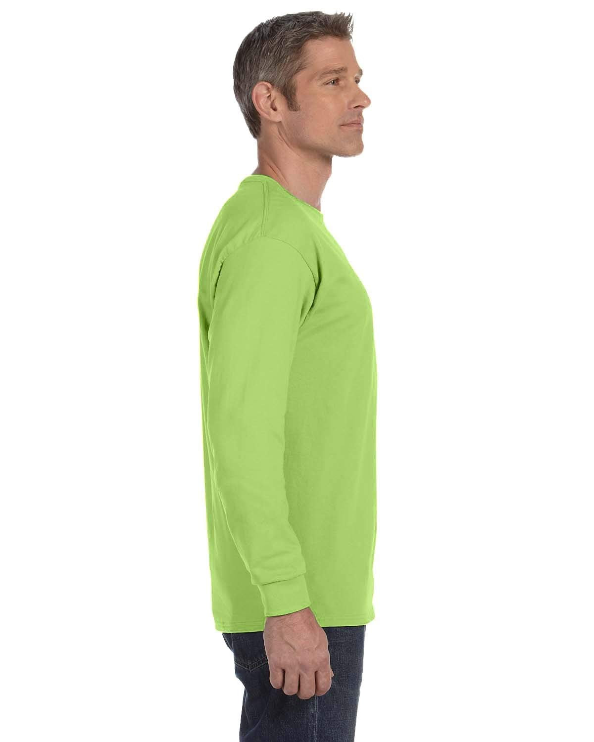 Jerzees Adult 5.6 oz. DRI-POWER ACTIVE Long-Sleeve T-Shirt XL NEON GREEN