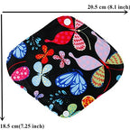 Reusable Waterproof Bamboo Charcoal Menstrual Pads Sets-Panty Liner Regular Flow Heavy Flow (pinjie, s)