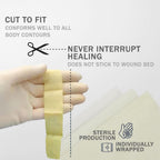 EVERLIT Xeroform Petrolatum Dressing | Sterile, Non-Adherent Occlusive Fine Mesh Gauze Pad | Non-Toxic, Gentle Patch for Burns,