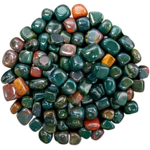 Crocon Bloodstone Tumble Stones Stones Set Pocket Crystal Healing Gemstones Tumble Collection Palm Stone Good Luck Charm Gift Cr
