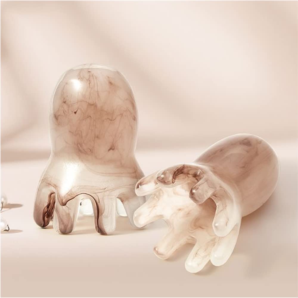 2 Pcs Octopus Head Massager Comb, Point Massage Comb, Back Neck and Back Manual Deep Massage Tools, Handheld Palm Full Body 8-Le