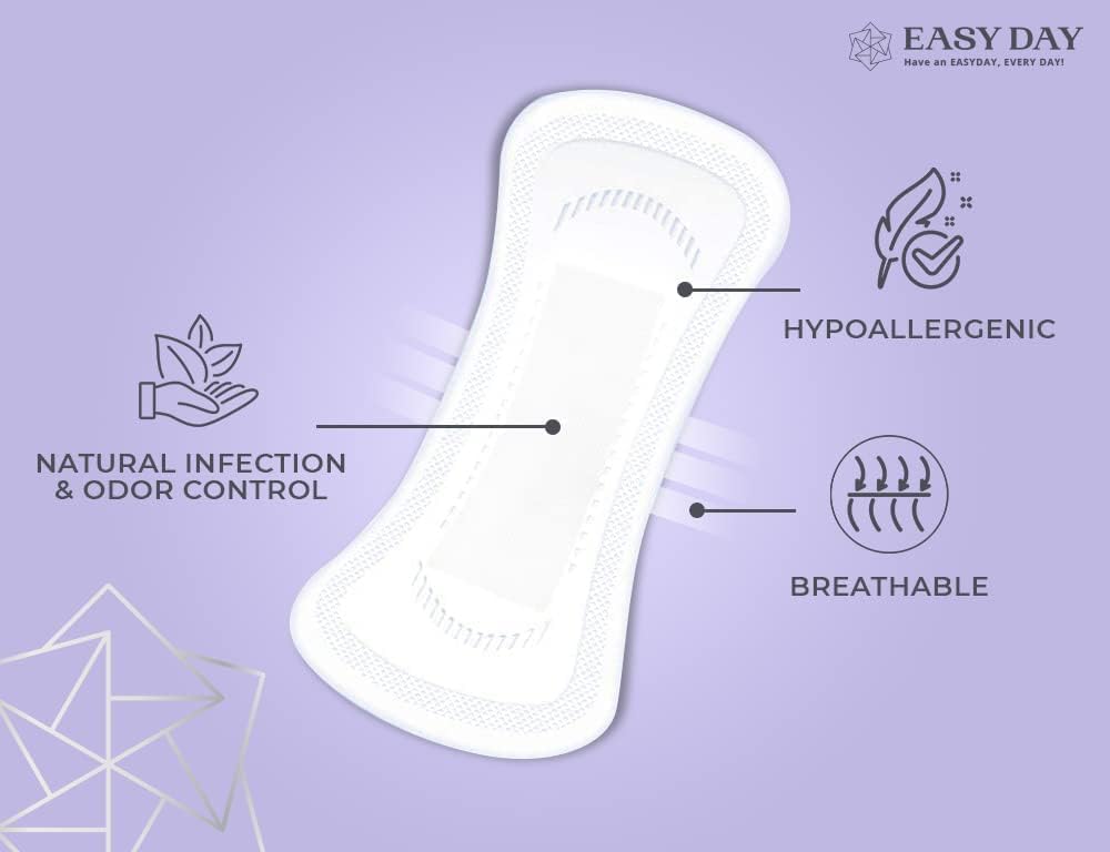 EASYDAY Regular Style Panty Liners for Women, Unscented, Odor Free, Specially Designed for Sensitive Skin, Breathable,100 Count