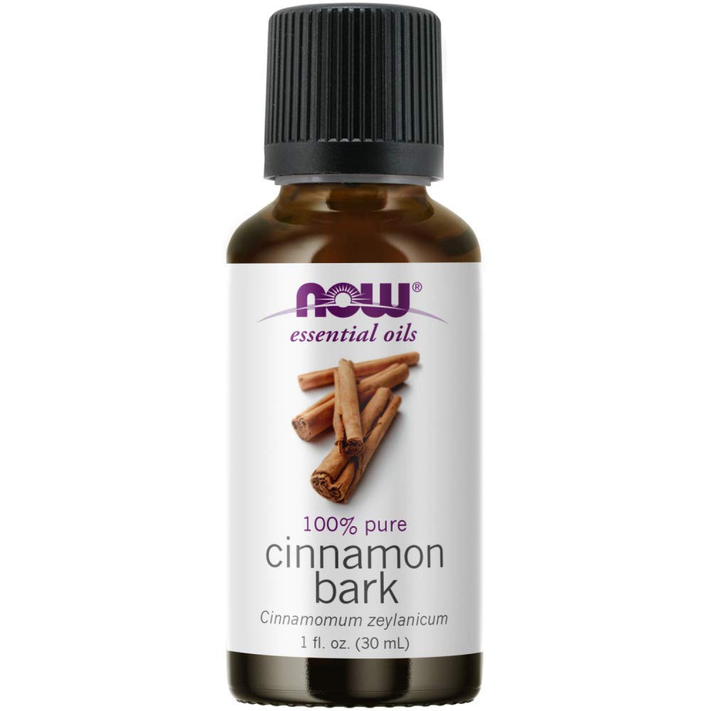 NOW Essential Oils, Cinnamon Bark Oil, Warming Aromatherapy Scent, Steam Distilled, 100% Pure, Vegan, Child Resistant Cap, 1-Oun