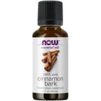 NOW Essential Oils, Cinnamon Bark Oil, Warming Aromatherapy Scent, Steam Distilled, 100% Pure, Vegan, Child Resistant Cap, 1-Oun