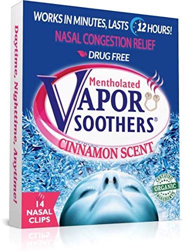 Vapor Soothers Nasal Dilator Clips, Anti Snoring, Instant Nasal Congestion Relief, Anti Snore Aid, Cinnamon, Snore Stopper, 14 C