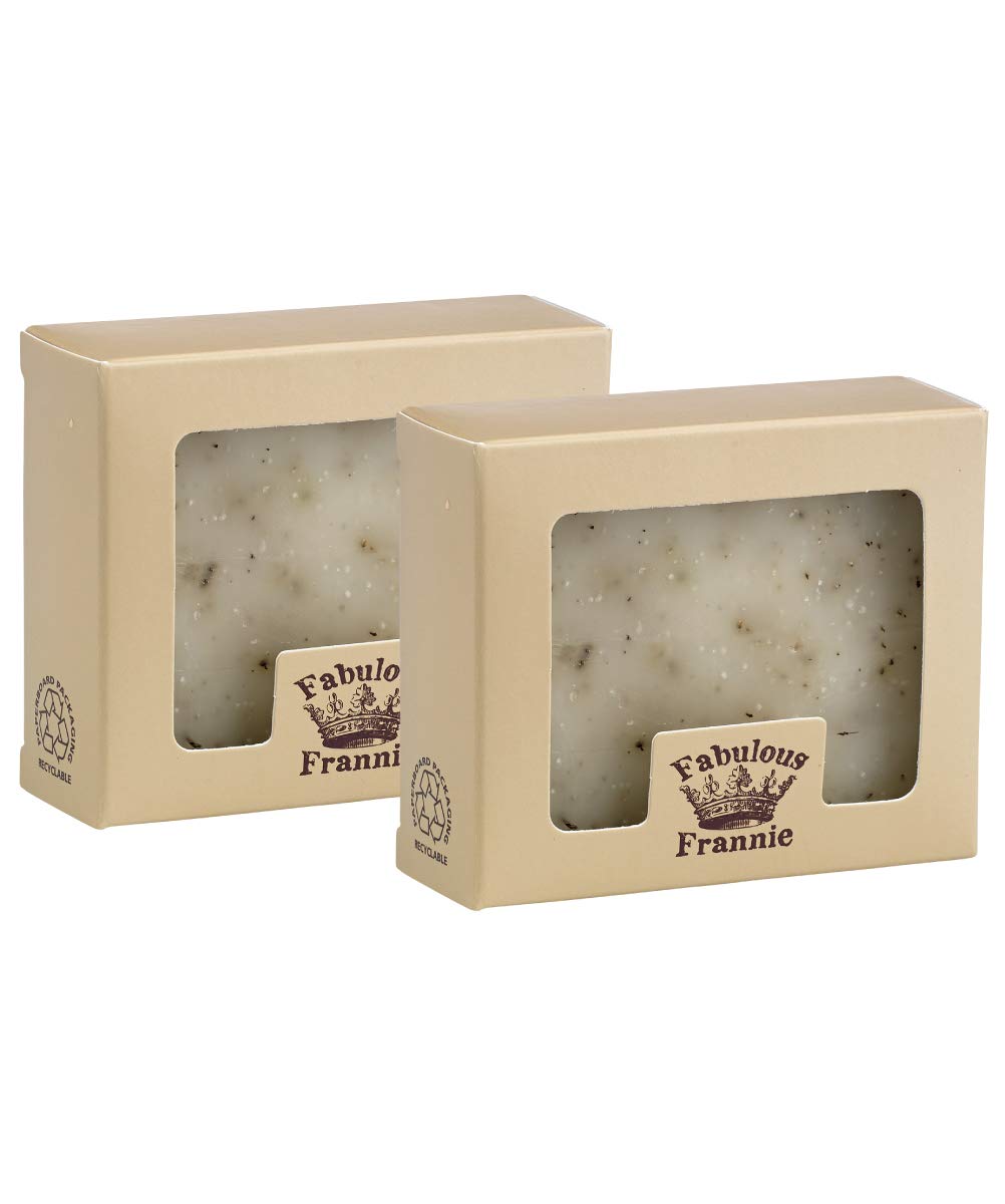 Fabulous Frannie Lavender Essential Oil Herbal Soap Gift Set each made with Lavender Pure Essential Oil 4 Ounce (Pack of 2)