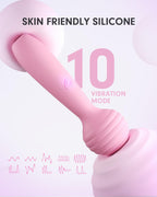 Portable Electric Travel Massager, Pinkmini Powerful Handheld Mini Muscle Massage Tool (Light Pink)