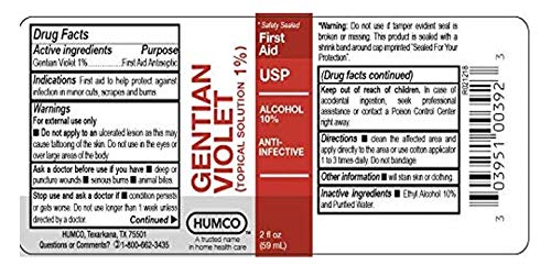 Humco K967380 Gentian Violet (Topical Solution 1%), 2 Pack