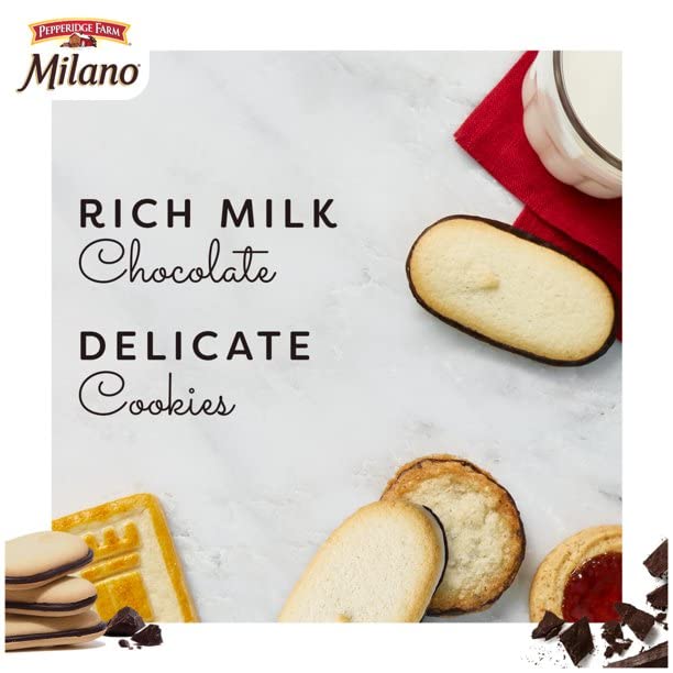 Pepperidge Farm Milk Chocolate Milano Cookies, 6.25-ounce bag (pack of 6)