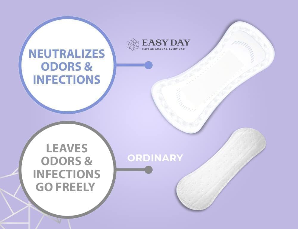 EASYDAY Regular Style Panty Liners for Women, Unscented, Odor Free, Specially Designed for Sensitive Skin, Breathable,100 Count