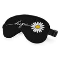 NOHSHE Hope Daisy Silk Eye Mask Sleep Mask Chamomile Flower Rose Sunflower White Black Eye Mask with Adjustable Strap Lightweigh