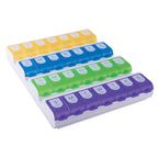 EZY DOSE Weekly (7-Day) Pill Organizer, Vitamin Case, and Medicine Box, 4 Times a Day, Large Compartments, Easy Fill All Compart