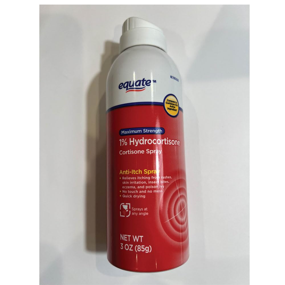 MUHU Equate Maximum Strength Anti-Itch Continuous Spray, 4.0 oz, 4 Ounce (Pack of 1)