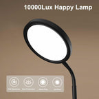 Sozapooty Light Therapy Lamp, UV-Free 10000 Lux Light Therapy Desk Lamp with 360 Gooseneck & 9 Brightness Happy Therapy Light fo