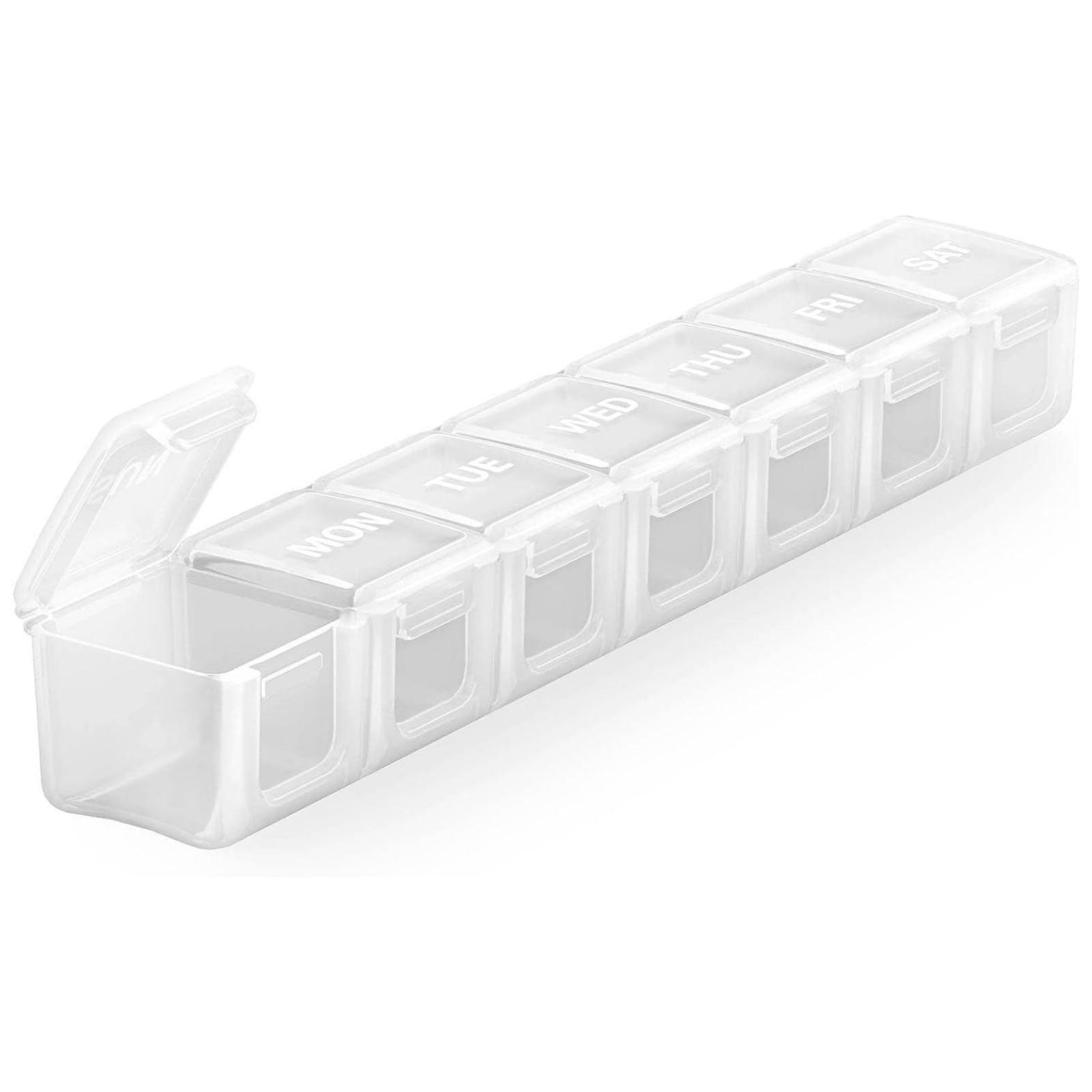 Sukuos Extra Large Weekly Pill Organizer, 7 Day Daily Pill Box Case Arthritis Friendly, Silkscreen Printed Medicine Container wi