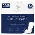 Azah Xxxl Sanitary Napkins For Women [Pack Of 10] | Extra Large Night Pads | Cottony Soft Sanitary Pads For Women | Xxxl Pads Fo