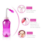 Waterpulse Neti Pot Sinus Rinsing, Nasal Wash Bottle Sinus Rinsing Bottle Cleaner Pressure Irrigation Neti-Pot with Sticker Ther