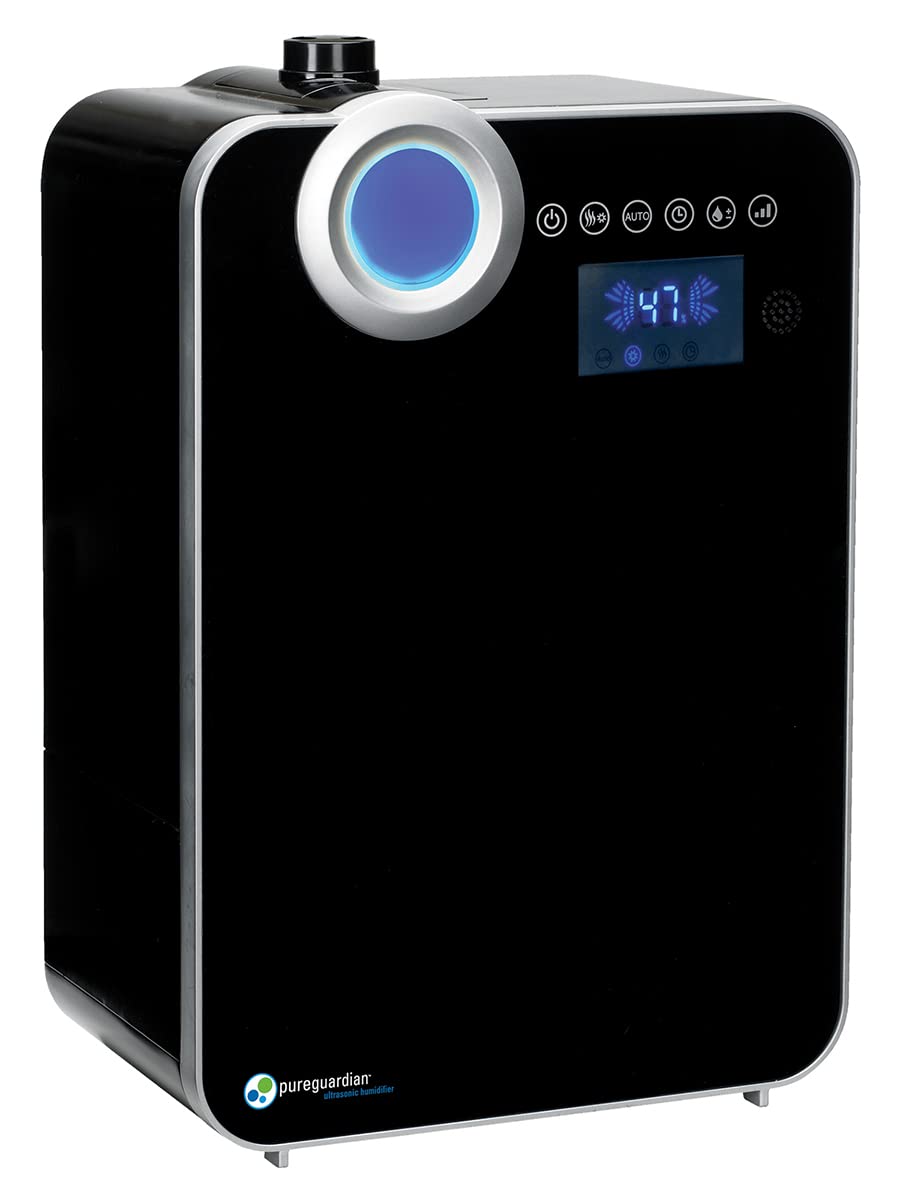 PureGuardian 2-Gallon Warm and Cool Mist Ultrasonic Humidifier with Extension Wand, 120-Hour Run Time on Low, 500 Sq. Ft. Covera