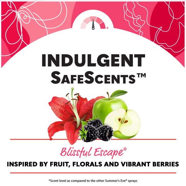 Summer's Eve Feminine Deodorant Freshening Spray, Blissful Escape 2 Ounce (Pack of 6)