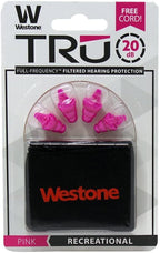 Westone TRU Universal WR20 Reusable Hearing Protection Filter Ear Tips - 20 dB Advanced Filter Technology (Pink)