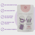 CPAP Strap Covers 4 Pack - Universal Fit for All CPAP Masks (Purple)
