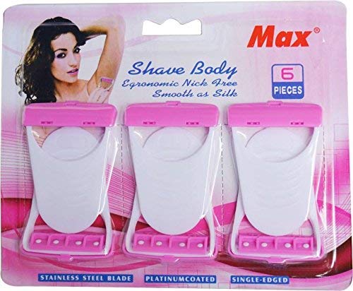 Halo Nation Max Disposable Body Bikini Shaving Razor  Pack Of 6 Blades  WomenS Razor Blade Hair Removal Disposable Blades 6 P