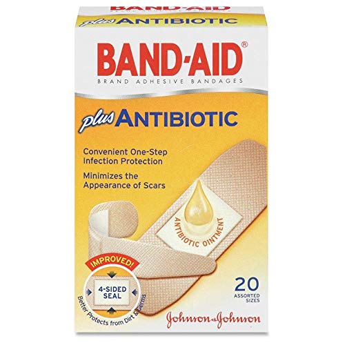 Band-Aid - 5570 Brand Bandages with Neosporin Antibiotic Ointment, Assorted Sizes, 20 ct