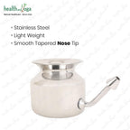 HealthAndYoga SteloKleen Stainless Steel Neti Pot for Sinus Congestion (Ayurvedic JalNeti)