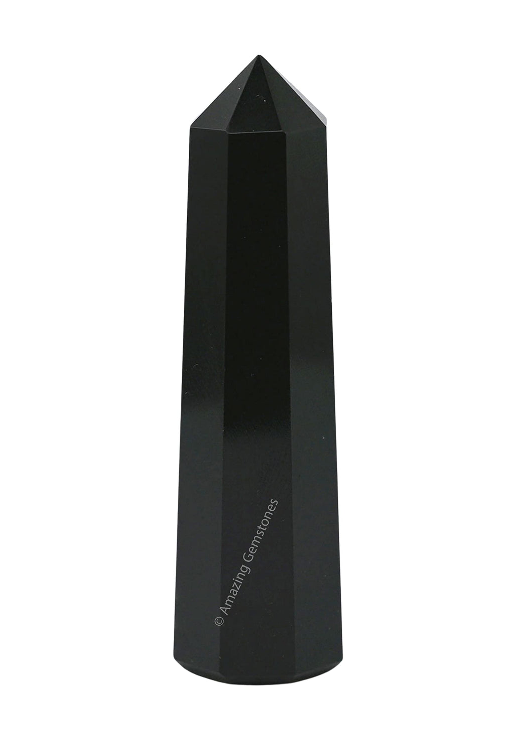 Black Agate Crystal Towers ~ Natural Healing Crystal Point Obelisk for Reiki Healing and Crystal Grid (2 to 3 INCH)