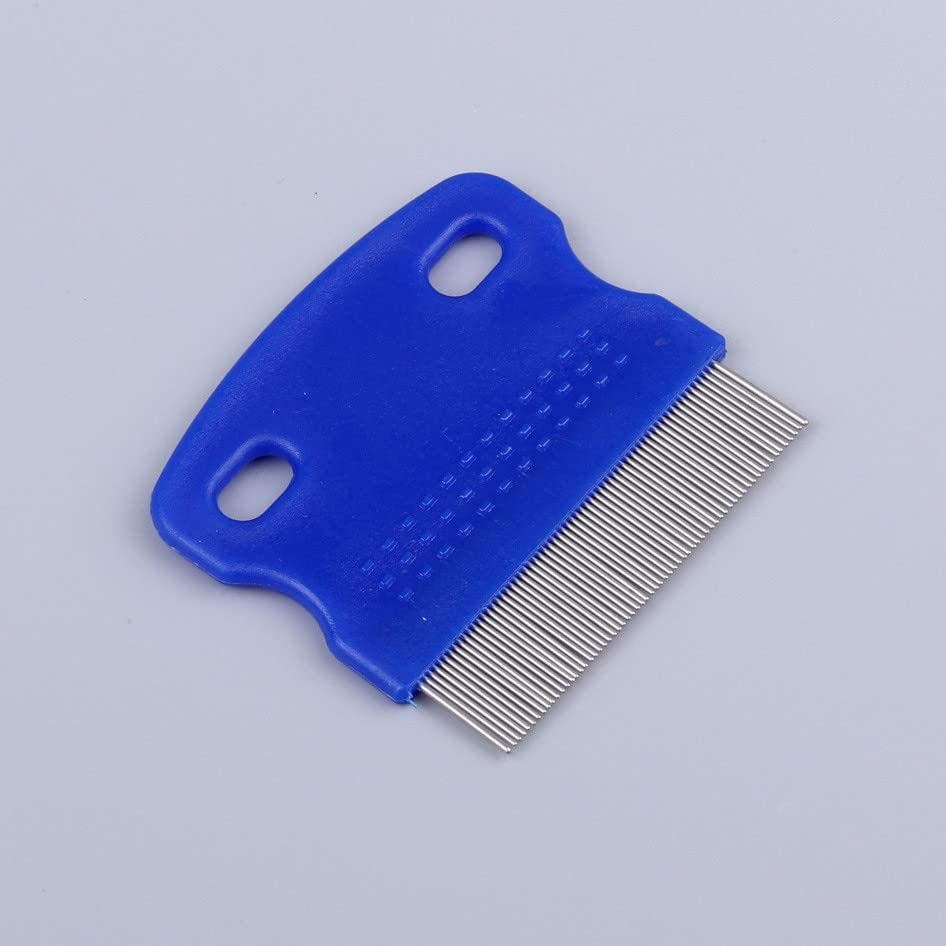 MauSong Lice Hair Comb Brushes Fine Egg Dust Nit Free Removal Stainless Steel Hair Accessories(Blue)
