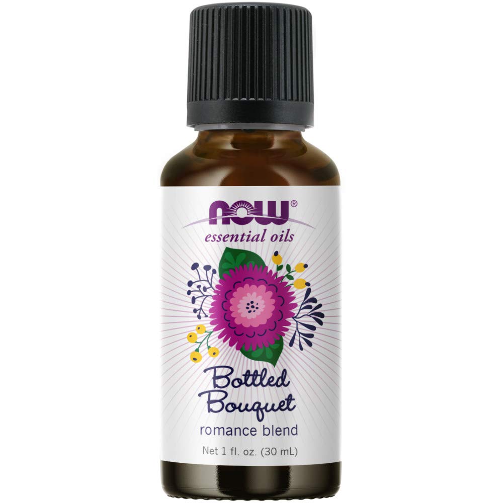 NOW Essential Oils, Bottled Bouquet Oil Blend, Floral Aromatherapy Scent, Blend of Pure Essential Oils, Vegan, Child Resistant C