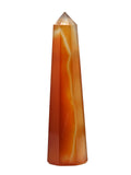 Crystal Heaven Carnelian Onyx Crystal Tower Obelisk Point For Chakra, Healing And Balancing  Aaa Grade Certified Gemstone Agate
