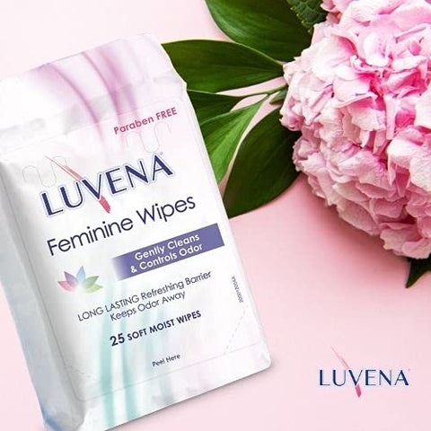 Luvena Feminine Wipes - Soft Wet Wipes for Women - Refresh & Resist Odor - Gynecologist Tested - Travel Friendly Cleansing Cloth