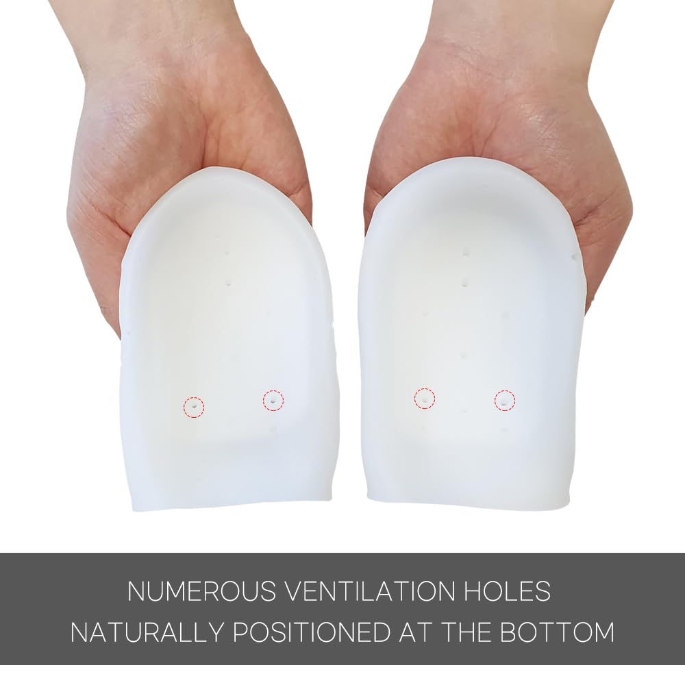 Invisible Height Increase Insoles - Comfortable & Discreet Shoe Inserts for Men & Women (with Holes, 2 Pairs)