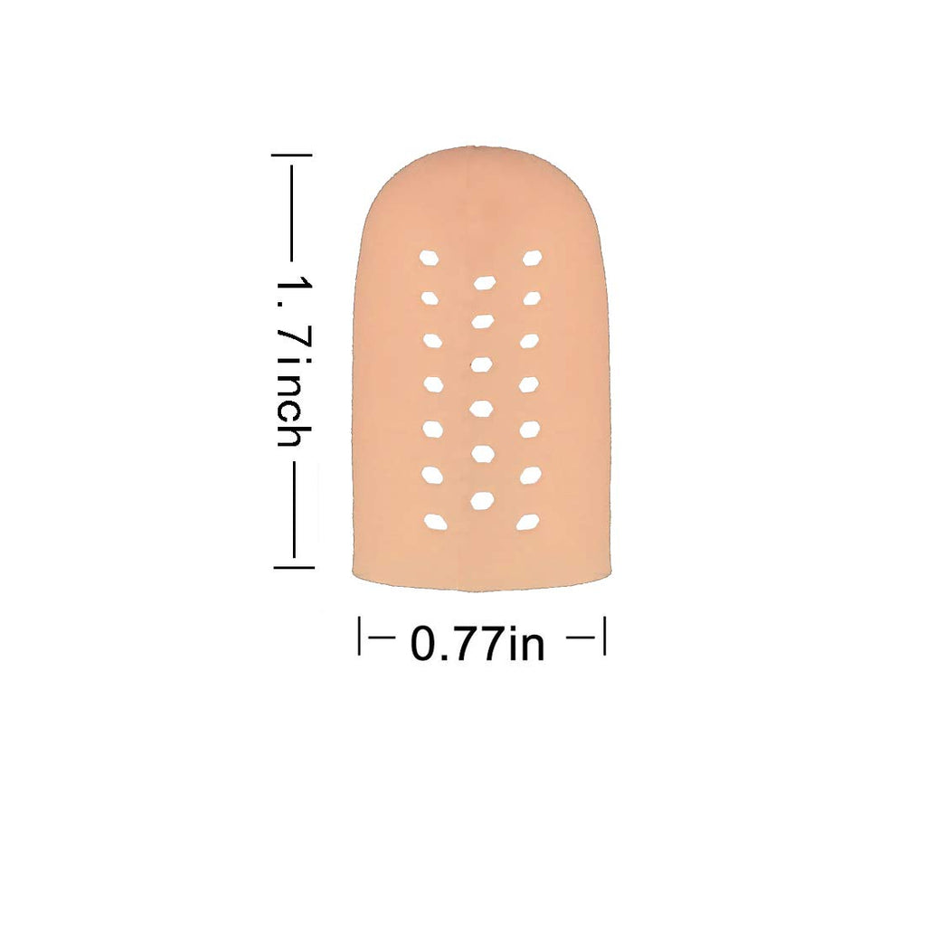 16 Pieces Gel Toe Caps for Big Toe, Breathable Silicone Toe Protector, Toe Covers Sleeves with Holes, Protect Toe from Rubbing,