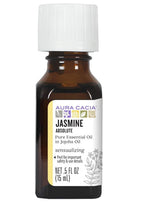 Aura Cacia Jasmine Absolute in Jojoba Oil | GC/MS Tested for Purity | 15ml (0.5 fl. oz.)