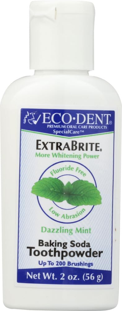 ECO-DENT Extrabrite without Flouride Toothpowder, 2 Ounce - 6 per case.6