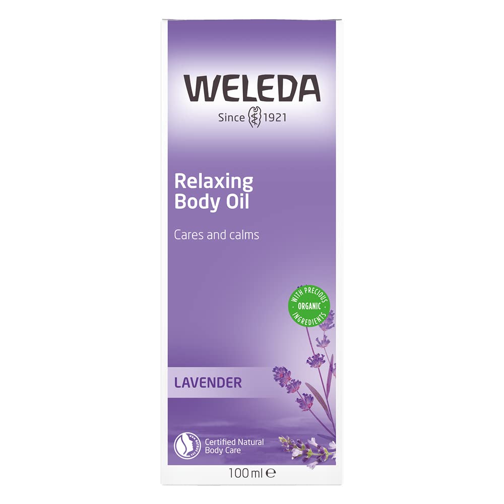 Weleda Relaxing Lavender Body & Beauty Oil, 3.4 Fluid Ounce, Clear