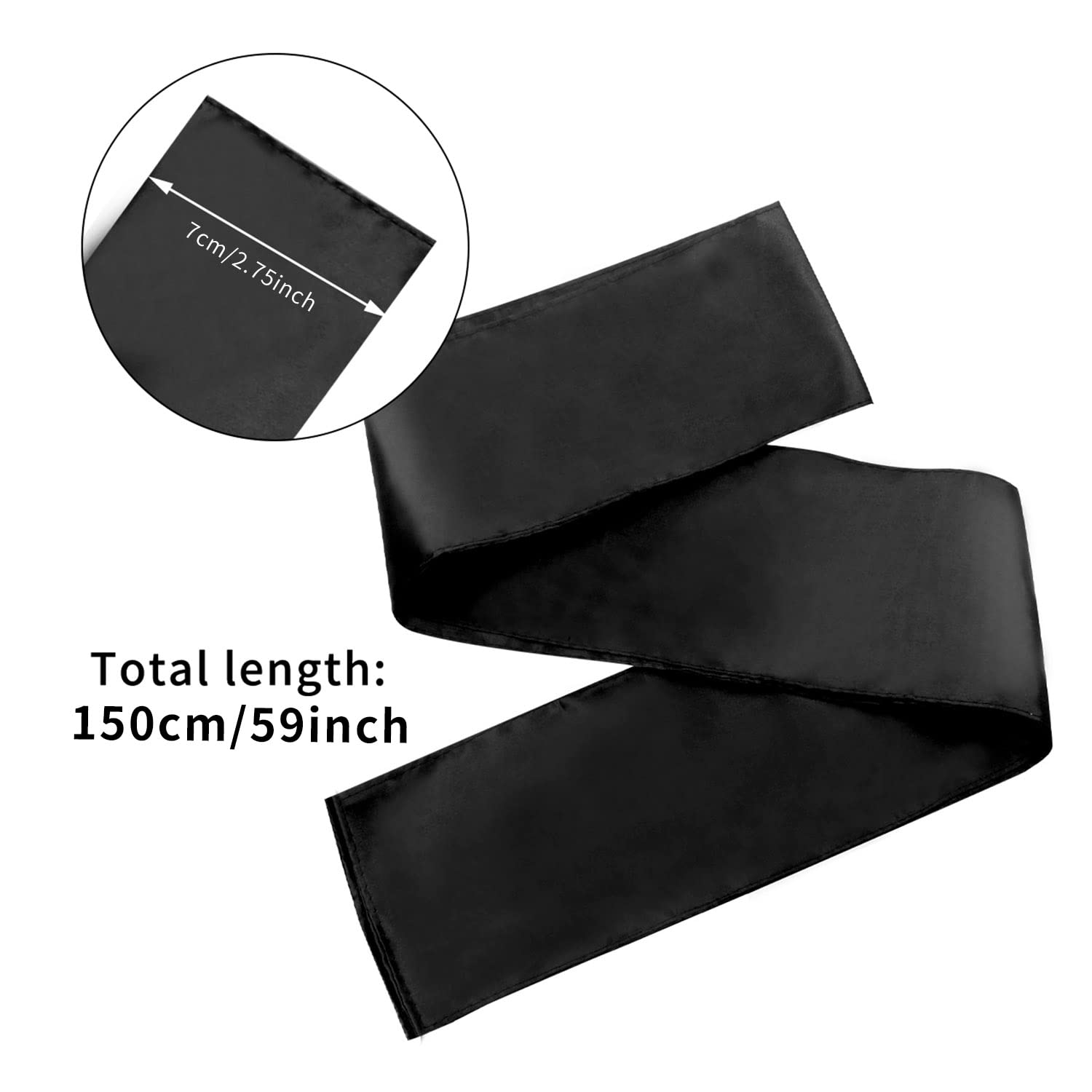 2Pcs Satin Eye Mask Sleep Mask, 157cm/62inch Adjustable Satin Blindfold Soft Satin Eye Covers Valentine's Day Gift for Travel, N