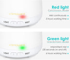 URPOWER 2nd Version Essential Oil Diffuser with Adjustable Mist Mode Waterless Auto Shut-Off and 7 Color LED Lights for Home Off