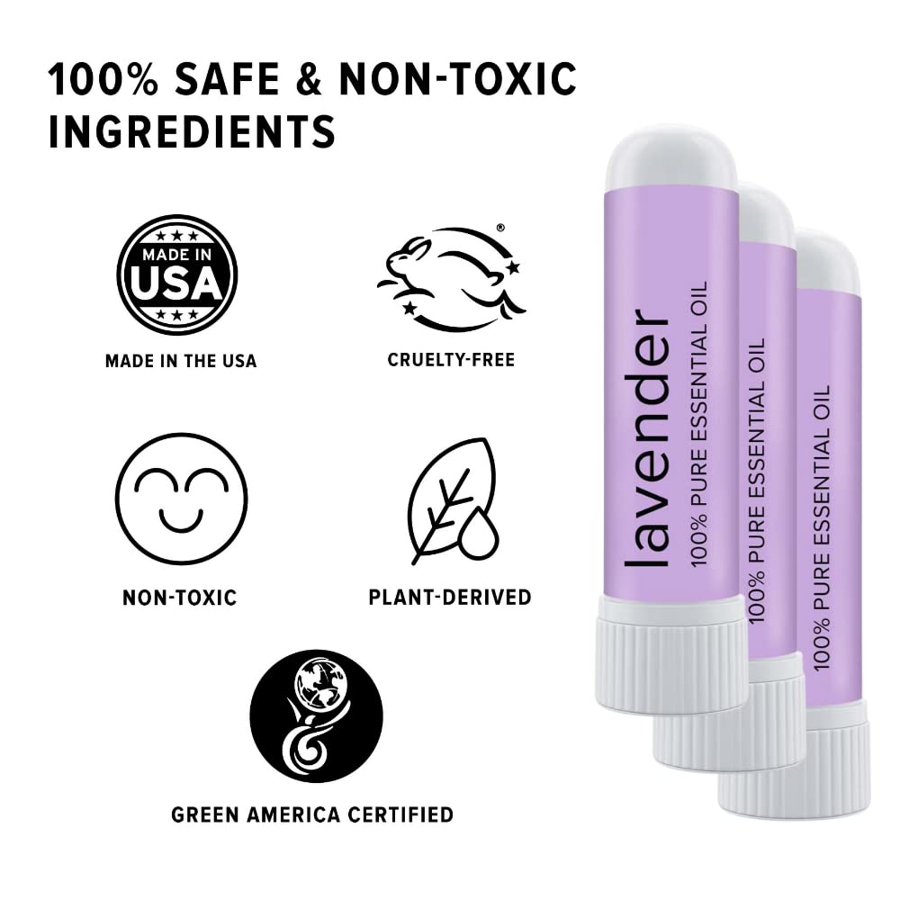 MOXE Lavender Essential Oil Nasal Inhaler, Therapeutic No-Mess Aromatherapy, Relaxation, Naturally Calming, Before Sleep Routine